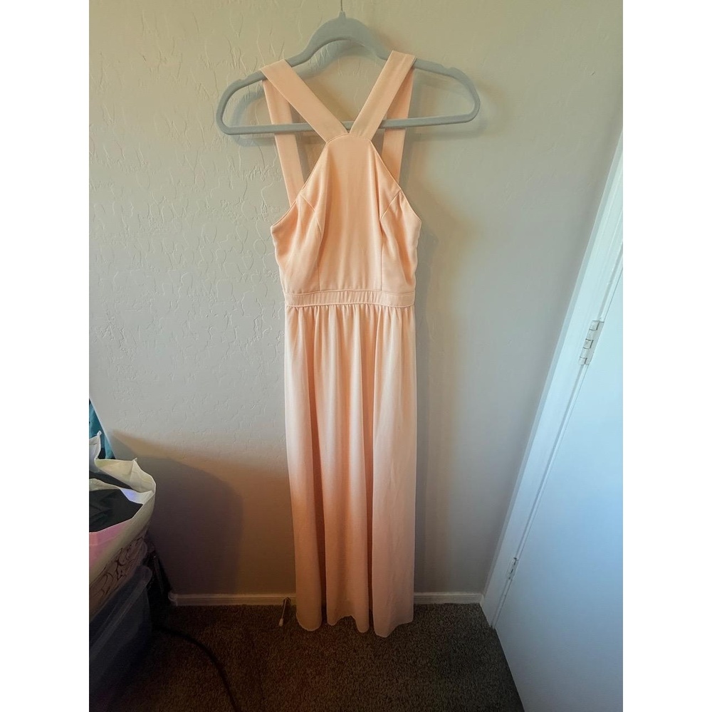 Lulus Dress Womens‎ Extra Small Pink Maxi Sleeveless Crossback Elegant Flowing